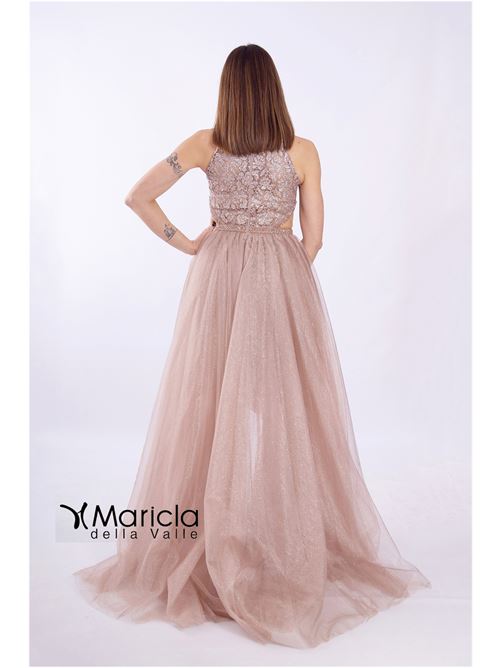 macramè con toulle MARICLA ELEGANCE | CAN8053VISONE